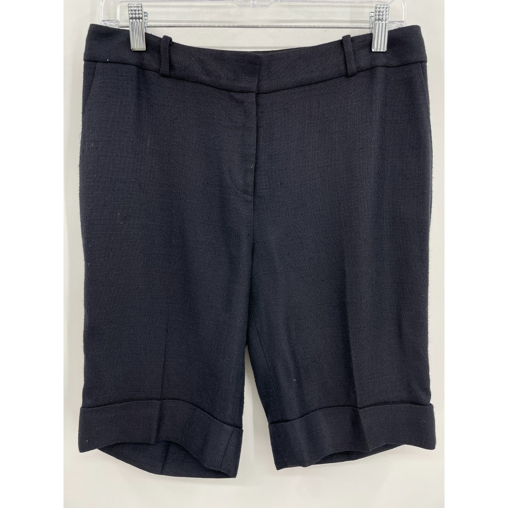 KATE SPADE Navy Blue Chino Style High Rise Bermuda Shorts Size 6